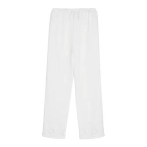 AQUA Girls' Wide Leg Eyelet Pants, Size 9/10